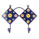 Navy Blue And Yellow Flower Ceramic Tiles Hook